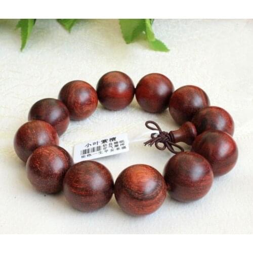 Good 20mm Lobular Red Sandalwood Beads Tibetan Buddhism Bracele
