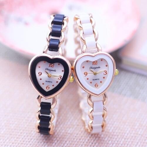 Chaoyada famous brand lady women fashion Imitation ceramic Hand catenary wristwatch girls thin beauty holiday gifts watches