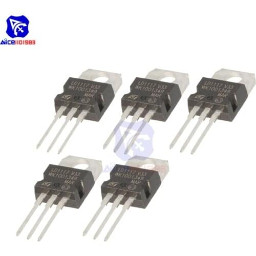 Diymore 5PCS/Lot LD1117V33 Voltage Regulator IC LD117 LD33V 3.3V DIP-3
