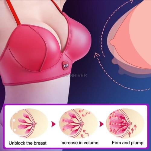 Electric Breast Massage Bra Bra Vibration Breast Massager Breast Dredge Breast Heating Massage Machine