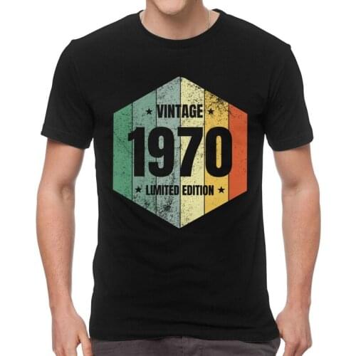 Vintage Born In 1970 Tshirts Men Leisure Tees Top Cotton T Shirt Short Sleeve 50 Years Old Birthday Gift T-shirt Gift Idea Merch