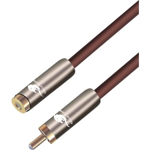 HIFI RCA Audio Cable Male RCA to RCA Female SPDIF Digital Coaxial Cable for DVD Sound Devices Subwoofer Amplifier OFC Braided