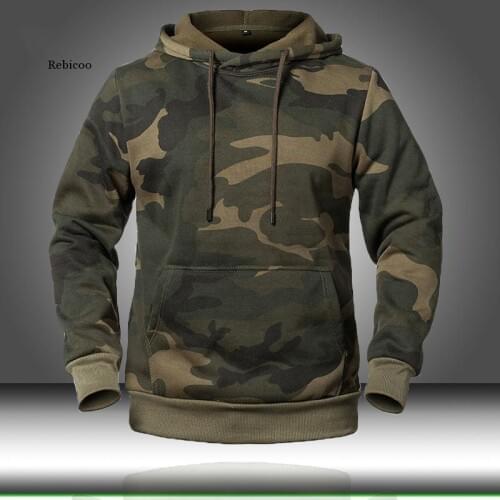 Camouflage Hoodies Men New Fashion Sweatshirt Male Camo Hoody Hip Autumn Winter Military Hoodie Mens Clothing Us/eur Size