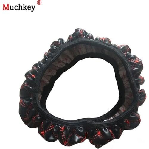 MUCHKEY Leather Steering Wheel Cover For Nissa For Land For BMW For Honda For Hyundai For Ford For Chevrolet For Toyota For Kia