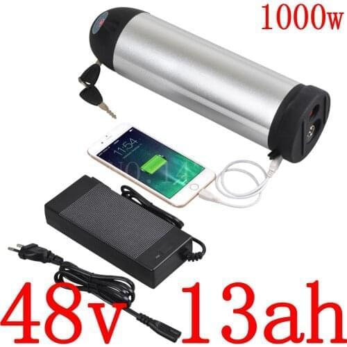 48V Electric Bicycle Battery 48V 13AH Lithium Battery 48v 10ah 13ah electric bike battery fit 48V 500W 750W 1000W ebike motor