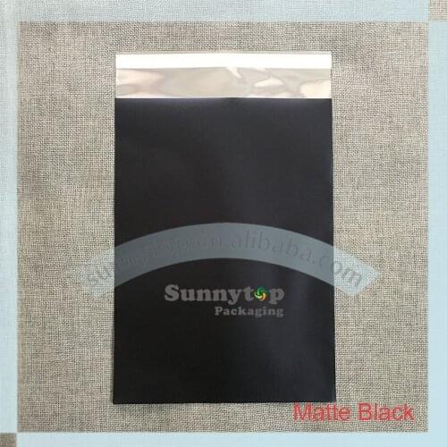 Matt Black foil bag 10"x10" black shipping envelope black courier bag