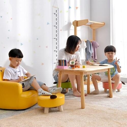 Fashion home sofa Cute stool cloth art living room tea table mound wooden creative small foot stools kids stool bench