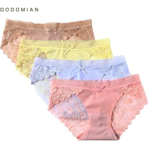 Underwear Women Lace Spandex Female Calcinha Fashion High Quality Ladies Panties Transparent Girl Lingerie Plus Size M/XXL