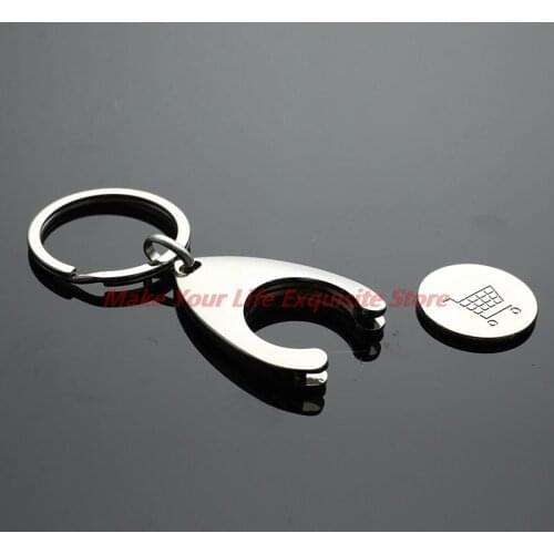 New Keychain Shopping Cart Pluggable Design Key Chain For Car Key Ring Holders keychain shopping cart release key key chain