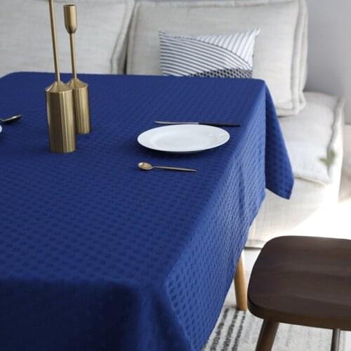 Solid Color Polyester Rectangle Table Cloth Oilproof Kitchen Party Banquet Dining Table Cover Dark Khaki Chocolate Tablecloth