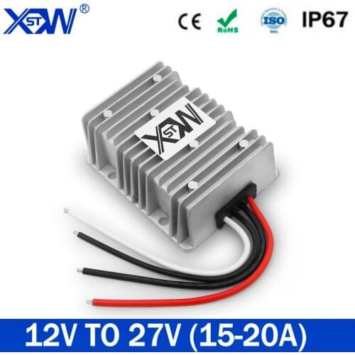 DC 12V to DC 27V 15A 20A Step Up Car Power Converter 12VDC to 27VDC 20AMP Boost Voltage Regulator For LED CE RoSH