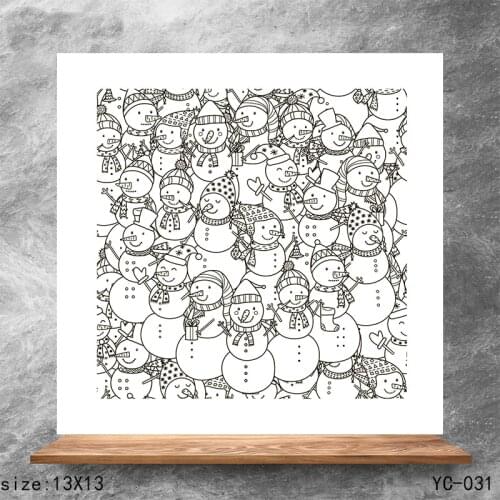 ZhuoAng Snowman Clear Stamps/Silicone Transparent Seals for DIY scrapbooking photo album Clear Stamps