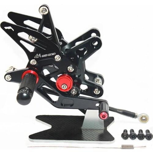 For Kawasaki ZX6R 2007 2008 CNC Adjustable Footrests Foot Pegs Rider Rearset Footrest Foot Rest