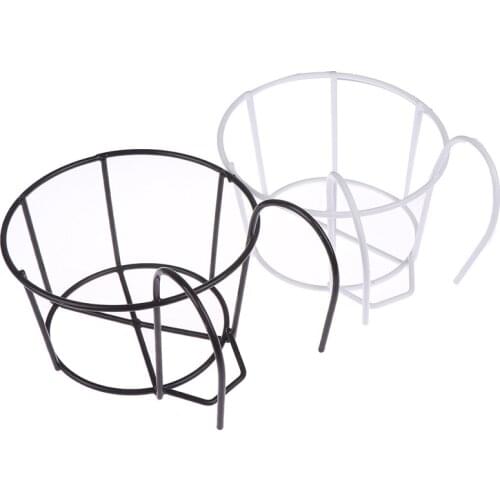 Garden Supplies Hanging Plant Iron Racks Balcony Round Flower Pot Rack Railing Fence Outdoor 1PCS