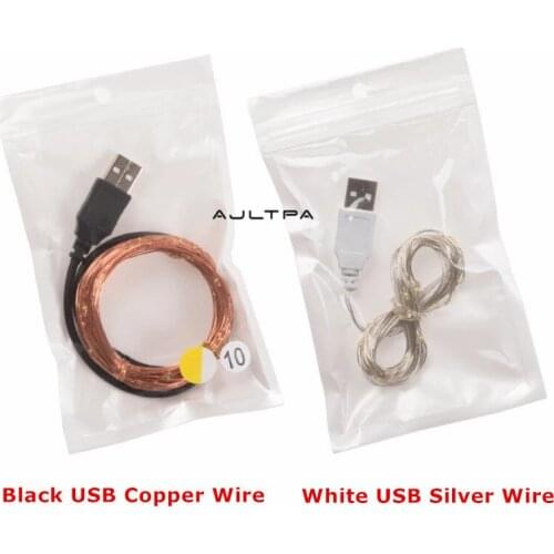 1000Pcs USB Power Copper Silver Wire Led Strip Lights Waterproof Fairy Light With Packing Wedding Party Decor Lamp 1/2/3/4/5M