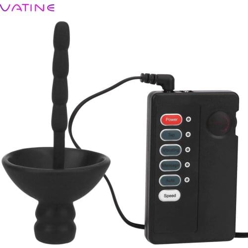 Penis Plug Host Control Sex Stimulation For Men 3 Modes Urethral Dilator Silicone Electric Shock Waves Medical Themed