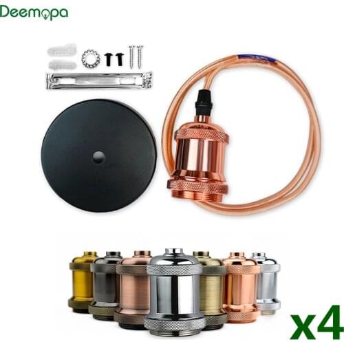 4pcs/lot Vintage Lamp Socket Edison Screw lamp Holder E27 Bulb Bases Light Bulb 90-265V Industrial Hanging Lamp Home For decor