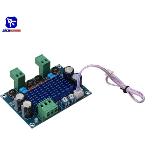 XH-M572 120W*2 Ultra Power TPA3116D2 Digital Amp Audio Amplifier Board Module DC 5 -28V with Wire