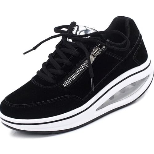 Women Air Cushion Sneakers High Quality Platform Womens Casual Shoes Woman Lace-up Comfortable Sports Shoes Lady Running Shoes
