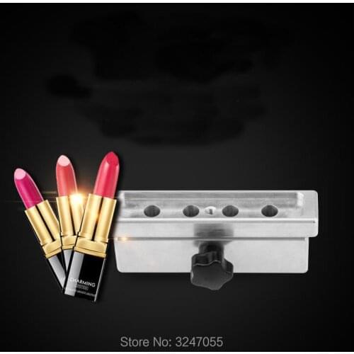 1Set 9mm 4Holes High Quality DIY Handmade Aluminum Lipstick Mold, 4 Cavities 9mm Empty Lip Balm Filling Mould, Lip Rouge Machine
