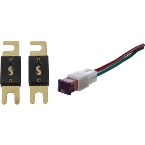 1 Pcs Mini Pink Plastic Shell Female PAL Fuse 30A for Automotive Car & 5 Pcs ANL100-5 200 Amp 200A ANL Fuse