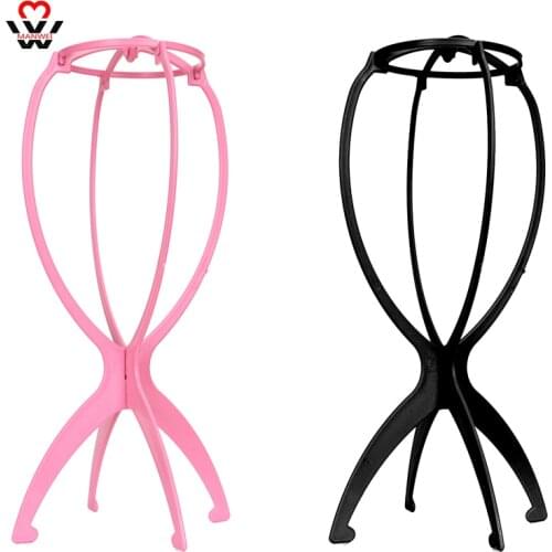 1PC Ajustable Wig Stands Plastic Hat Display Wig Head Holders Mannequin Head/Stand Portable Folding Wig Stand