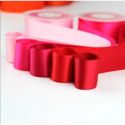 100yards Colors Pink Rose Double Face Satin Ribbon for Party Wedding Decoration Handmade Rose Gifts 6mm ~ 25mm