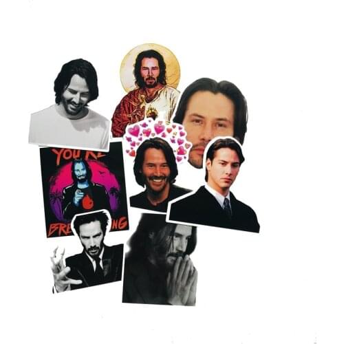 8 PCS Keanu Reeves Sticker PVC Car Sticker For skateboard suitcase refrigerator motorcycle stickers