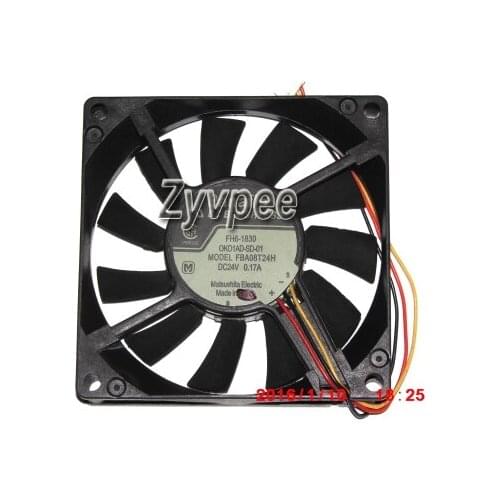 80x80x15mm FBA08T24H FH6-1830 0K01AD-SD-01 24V 0.17A 3Wires 3Pin 8CM Original Small HeadCooling Fan