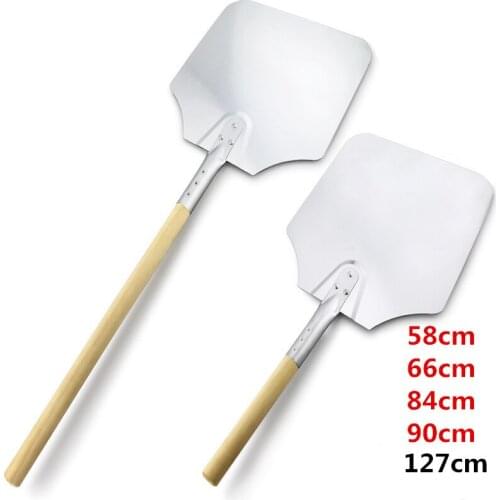 58 56 66 cm Aluminum Pizza Peel Shovel with Wooden Handle Cake Shovel Baking Tools Cheese Cutter Peels Lifter Tool Pizza Shovel