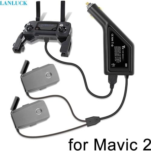 Car Charger for DJI Mavic 2 Battery 3 in 1 Fast Charging Adapter for Flight Battery Remote Control Parts Outdoor Travel Charger