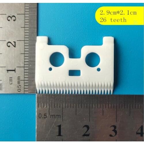Free shipping 10pcs 26 teeth white zirconia ceramic clipper blade