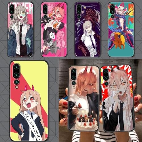 Chainsaw Man Power Phone case For Huawei P Mate P10 P20 P30 P40 10 20 Smart Z Pro Lite 2019 black pretty waterproof silicone