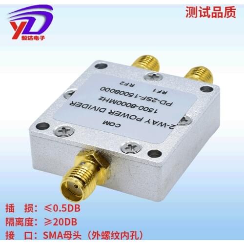 SMA Power Divider One Point Two SMA Female Combiner 1.5-8G Dual Frequency 2.4G5.8G6G Test Low Attenuation High Quality