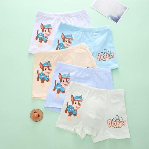 PAW PATROL Childrens Underwear Five Pack Boys Boxer Cotton Baby Boxer Pants Small Middle Child Small Shorts Pants