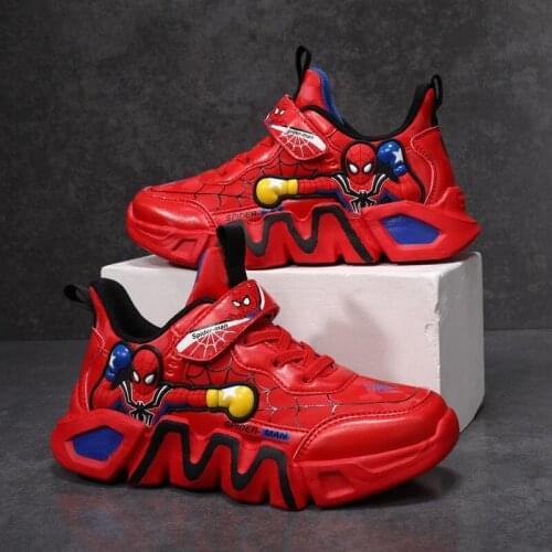 Disney childrens cartoon spiderman non-slip soft bottom boy casual shoes sports shoes student running shoes