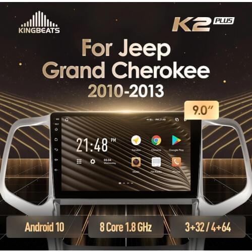 KingBeats Android 10 Octa-Core head unit HU 4G in Dash Car Radio Multimedia Video Player Navigation GPS For Jeep Grand Cherokee WK2 2010 - 2013 no dvd 2 din Double Din Android Car Stereo 2din