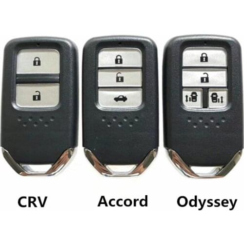 Car Smart Key Keyless Entry Remote Key with ID47 Chip 434Mhz for Honda 9th Accord JAZZ VRX VEZEL CRV CIVIC ODYSSEY EX with Logo