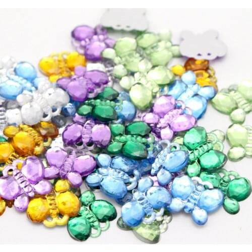 Lucia Crafts 50pcs /Bags Mix Color Design Acrylic Rhinestone Art Rhinestones G0402