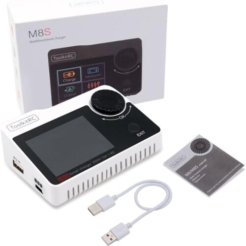 Toolkitrc M8S Multifunction Charger Discharger Color Screen 400W 18A for 1-8S Lipo LiHV Life Lion NiMh Pb