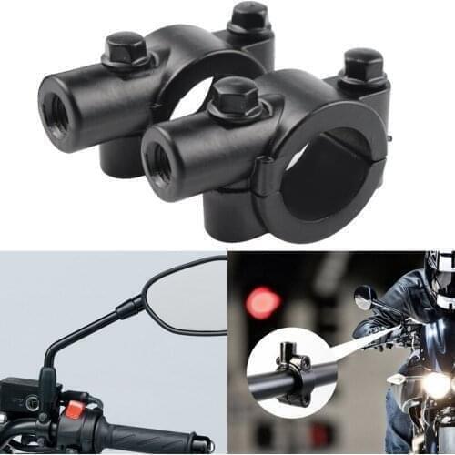 Motorcycle HandleBar Mirror Mount Clamp Rear View Mirror Holder Bracket 2pcs 22mm 10mm 8mm