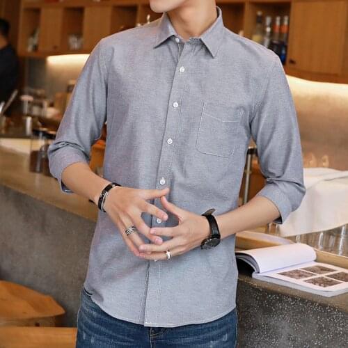 MRMT 2021 Brand Summer New Mens Shirts Short Sleeved Shirt for Male Seven Sleeves Leisure Tops Shirts