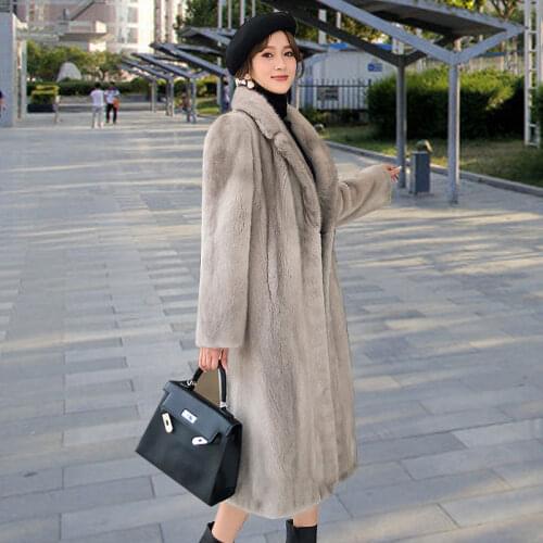OKXGNZ Long Fur Coats