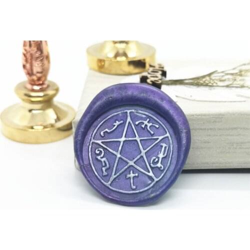 Pentagram Wax Seal Stamp- wedding invitation wax stamp seal-custom wax stamp- Sealing Wax melting furnace Spoon kit