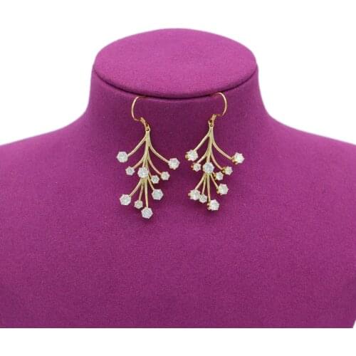 PINXUN Luxury Earings Ethiopian Dubai Arab Bride Wedding Jewelry For Women Gold Zirconia Fashion Earrings Girl Party Gifts JLY13