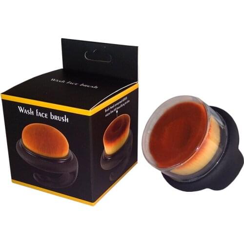 Plastic handle nylon hair wash face brush Portable BB liquid brushes foundation cosmetic tools