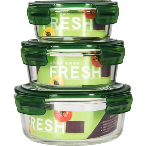 Portable Microwave Oven Heating Lunch Box For Office Worker Leakproof Glass Lunch Box Set With Lid Bento Glass Bowls Foodbox