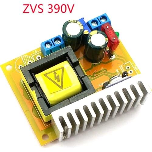 DC-DC Boost Converter 8-32V to 45-390V High Voltage ZVS Capacitor Charging Board 220V 110V