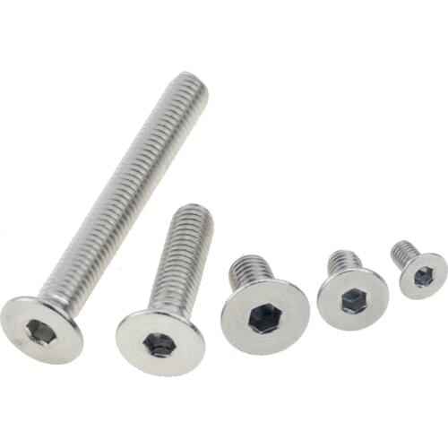 Allen Key Head Din7991 M2.5 M3 M4 M5 M6 M8 Stainless Steel 304 Hex Socket Flat Countersunk Head Screw