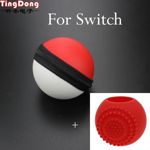 TingDong 2 in 1 Silicone Skin Cover Eva Hard Shell Bag Case for Pokemongo Plus for Pokeball Storage Box NS Switch Accessories